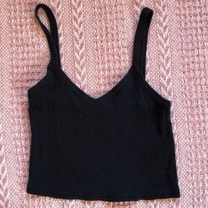 Topshop black crop top